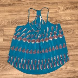 Amanda Uprichard Silk Seashell Printed Camisole